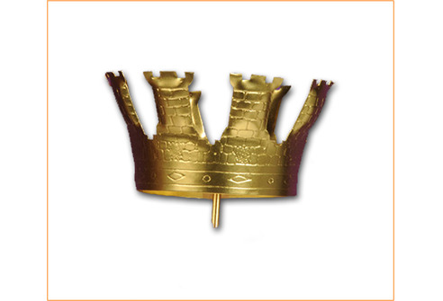 Corona dorada para Santo o Virgen modelo Bárbara